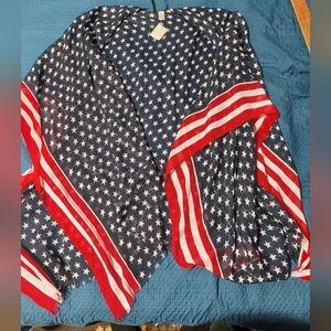 Stylish Starry Kimono Blouse with Stripes